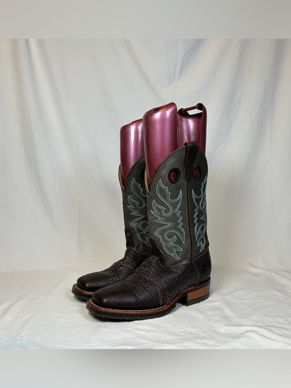 Double H Mens Daniel Brown Gray Two Tone Cowboy Western Roper Boots~8.5D~ DH4375